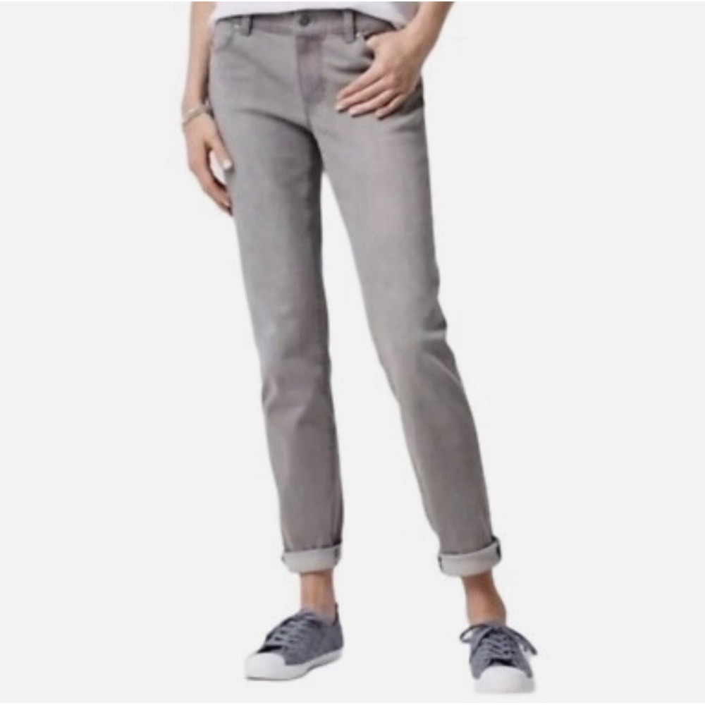 NWT Talbots Earl Grey Denim Simply Flattering Boyfriend 10 Ankle Jeans Stretch‎
